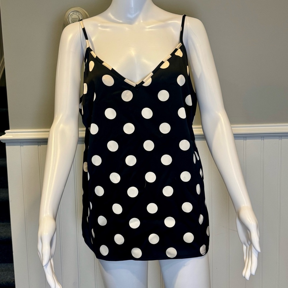 Polka Dot Tank Top - Black and White